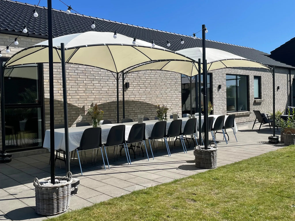 Gazebo en métal 305 cm x 305 cm Beige