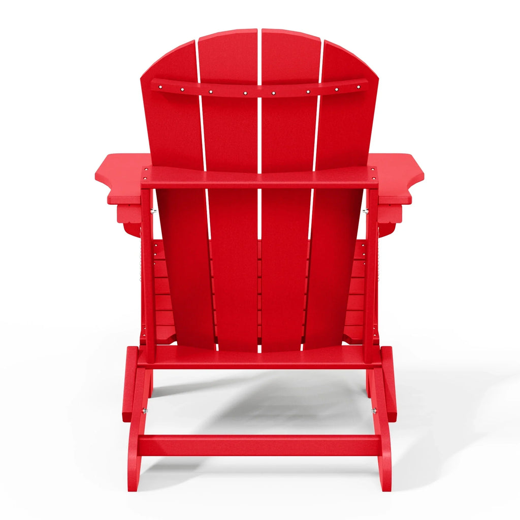 Chaise Adirondack pliante d'extérieur tout temps Polytrends Laguna résistante à la décoloration pour patio