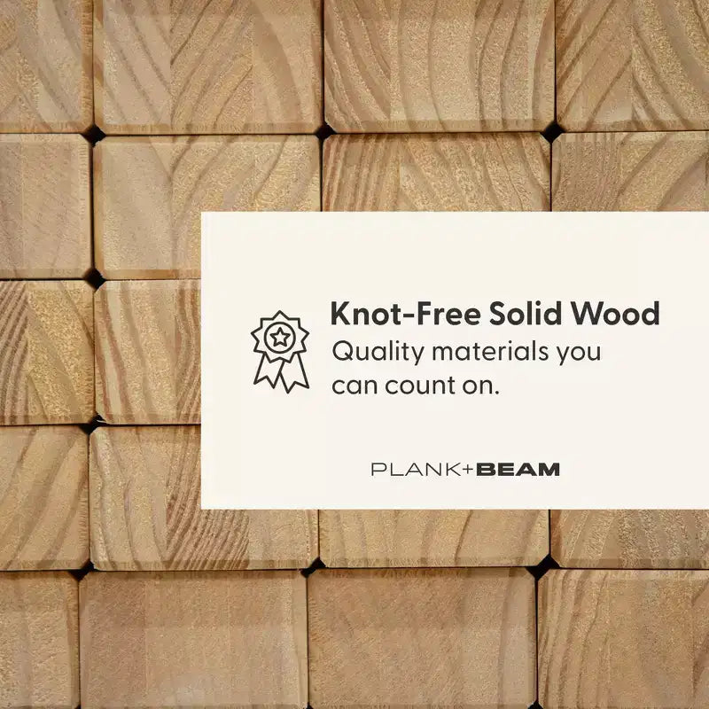 Lit double Plank+Beam Farmhouse avec tête de lit, plateforme en bois massif