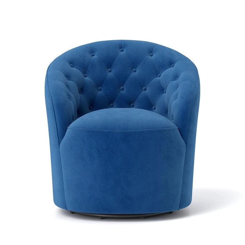 SEYNAR Fauteuil club pivotant à 360 degrés en velours moderne avec dossier capitonné - Lot de 2