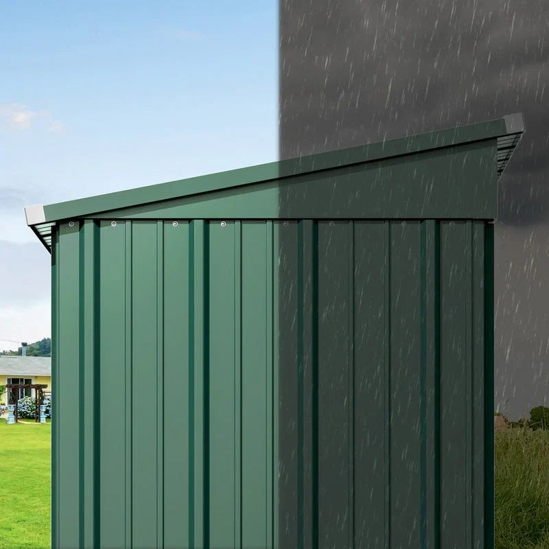 Abri de jardin en métal pour outils avec porte verrouillable pour mobilier de jardin et outils