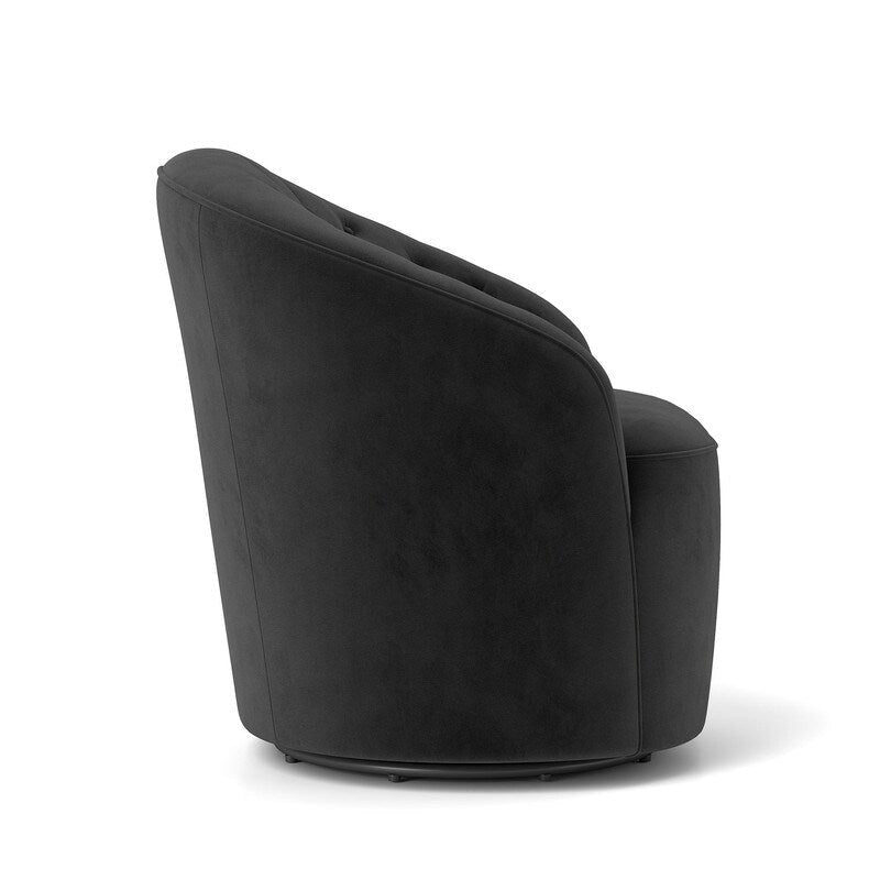 SEYNAR Fauteuil club pivotant à 360 degrés en velours moderne avec dossier capitonné - Lot de 2