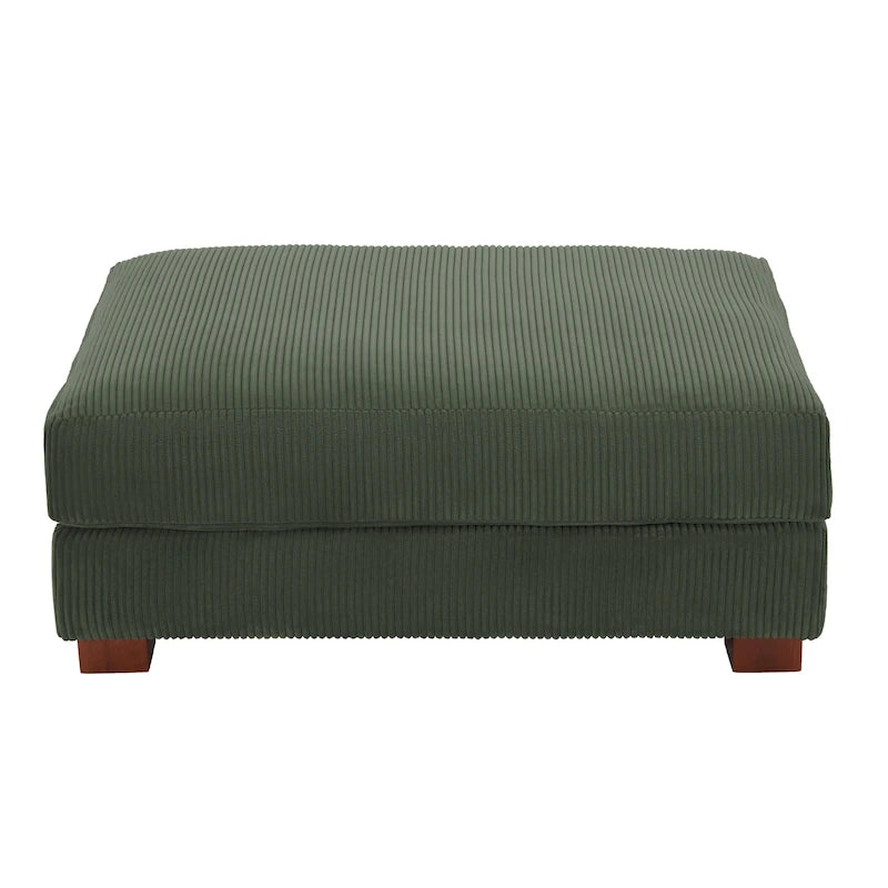 Pouffe d'appoint oversize en velours côtelé moderne