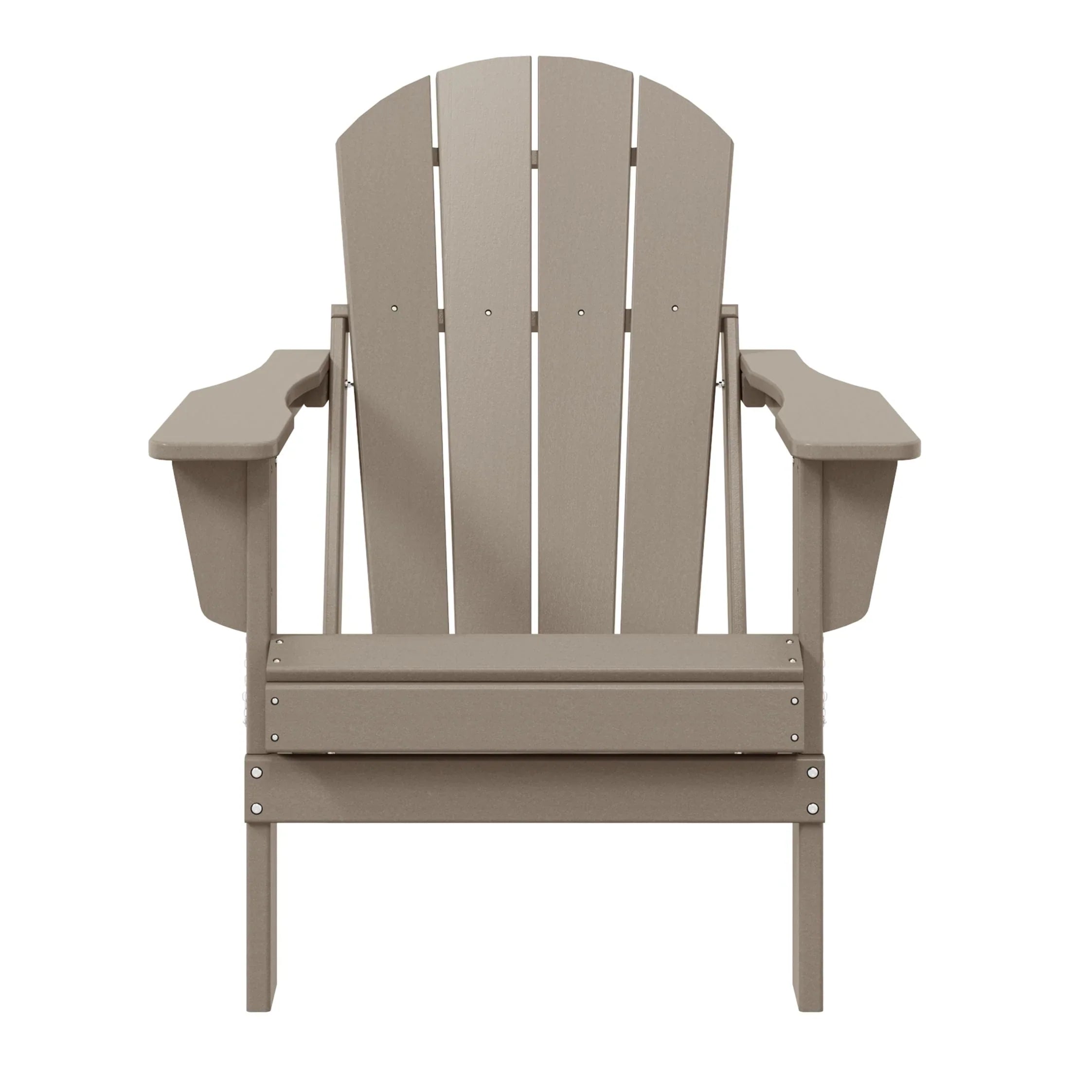 Chaise Adirondack pliante d'extérieur tout temps Polytrends Laguna résistante à la décoloration pour patio