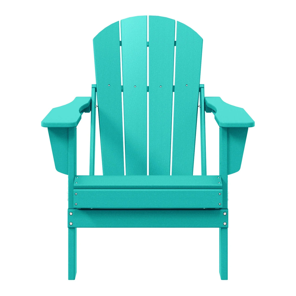 Chaise Adirondack pliante d'extérieur tout temps Polytrends Laguna résistante à la décoloration pour patio
