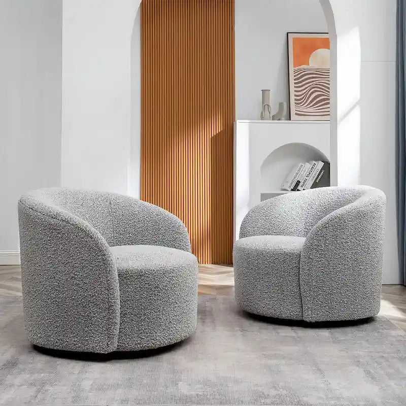 Fauteuil pivotant rembourré KINWELL de 86 cm de large (lot de 2)