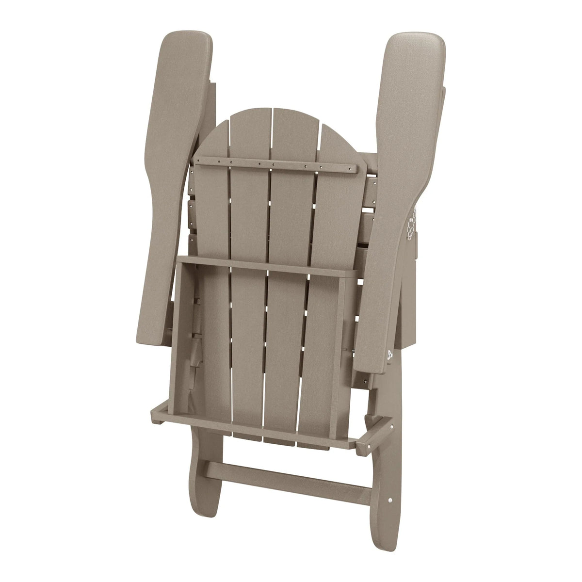 Chaise Adirondack pliante d'extérieur tout temps Polytrends Laguna résistante à la décoloration pour patio
