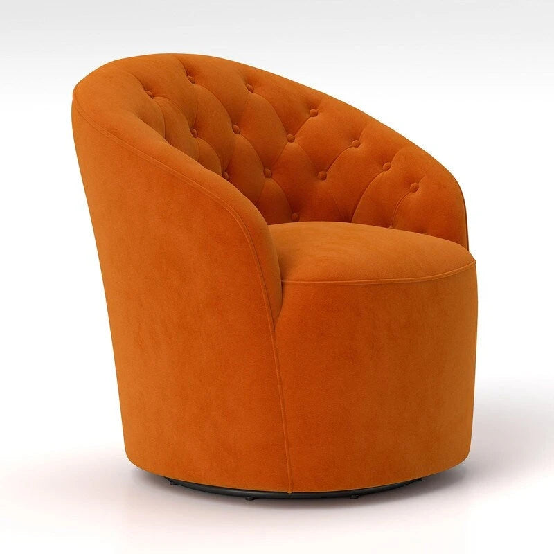 SEYNAR Fauteuil club pivotant à 360 degrés en velours moderne avec dossier capitonné - Lot de 2