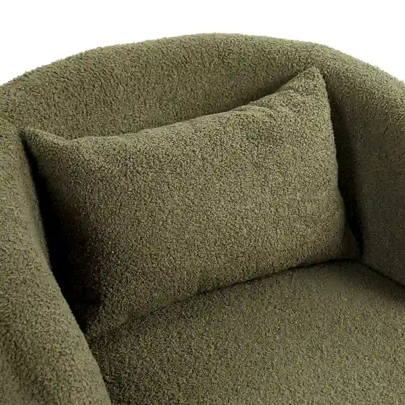 Fauteuil club pivotant rembourré avec rangement, chaise d'appoint moderne pour salon, chambre, bureau ou coin lecture