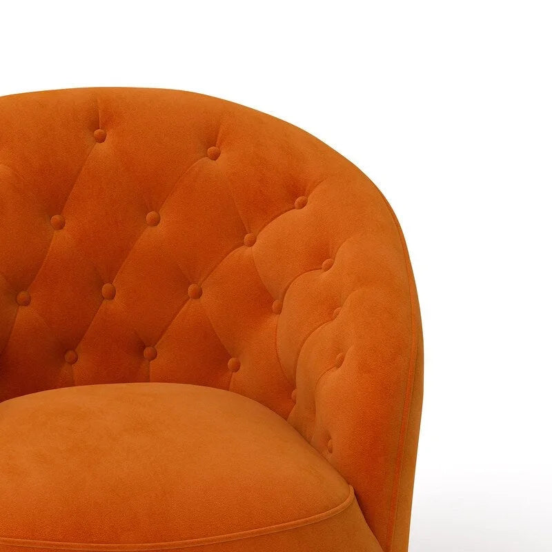SEYNAR Fauteuil club pivotant à 360 degrés en velours moderne avec dossier capitonné - Lot de 2