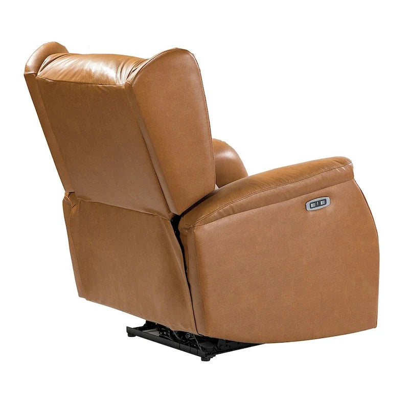 Fauteuil inclinable électrique Eduardo en cuir véritable avec port USB (ensemble de 2)