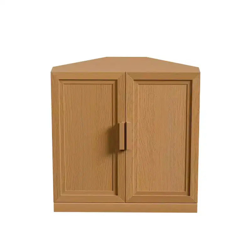 Meuble d'angle Dovelina avec étagères réglables, buffet, meuble à vin, meuble de cuisine et de salle à manger avec portes en bois - 31H x 31L, 36H x 31L