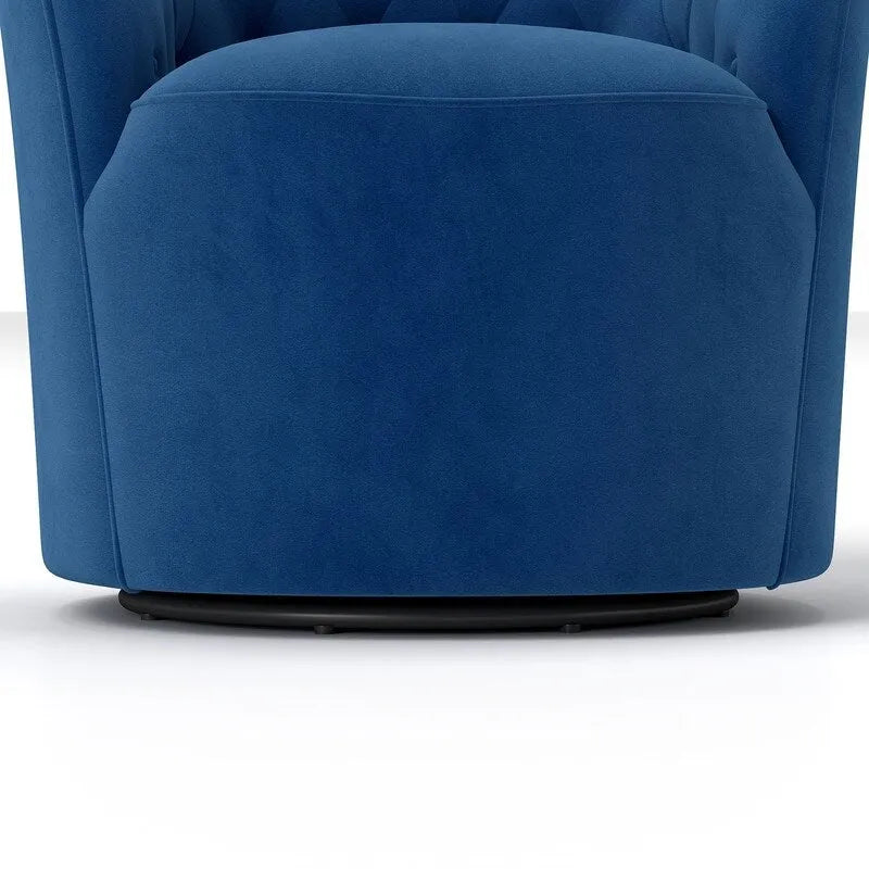 SEYNAR Fauteuil club pivotant à 360 degrés en velours moderne avec dossier capitonné - Lot de 2