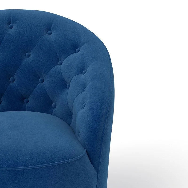 SEYNAR Fauteuil club pivotant à 360 degrés en velours moderne avec dossier capitonné - Lot de 2