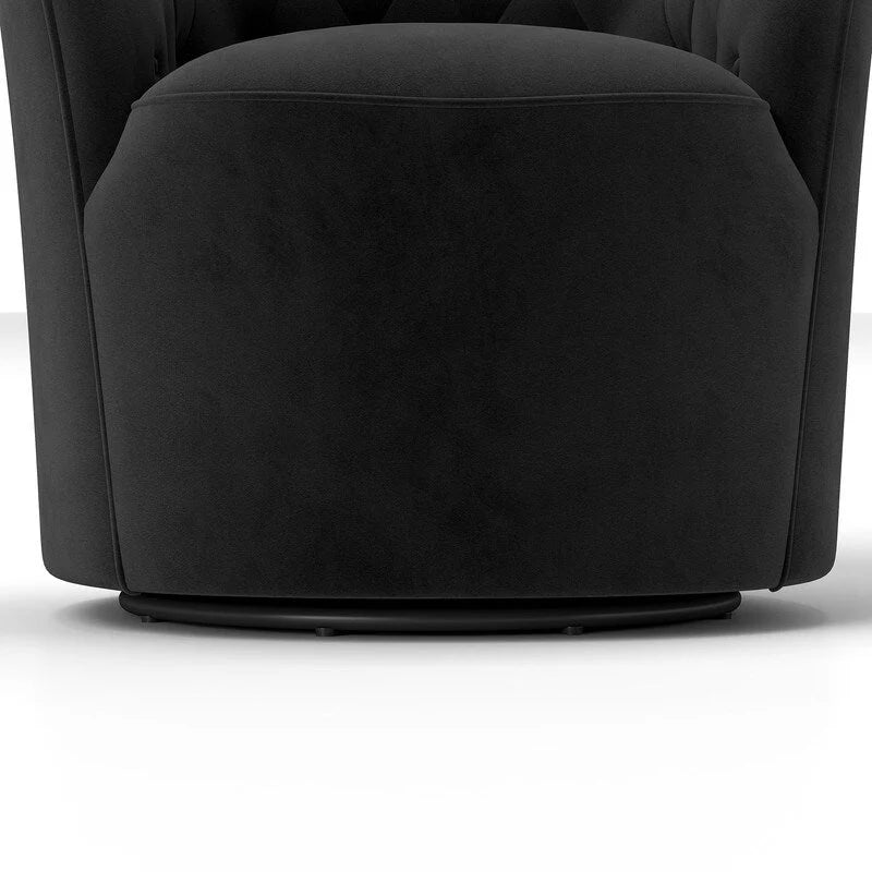 SEYNAR Fauteuil club pivotant à 360 degrés en velours moderne avec dossier capitonné - Lot de 2