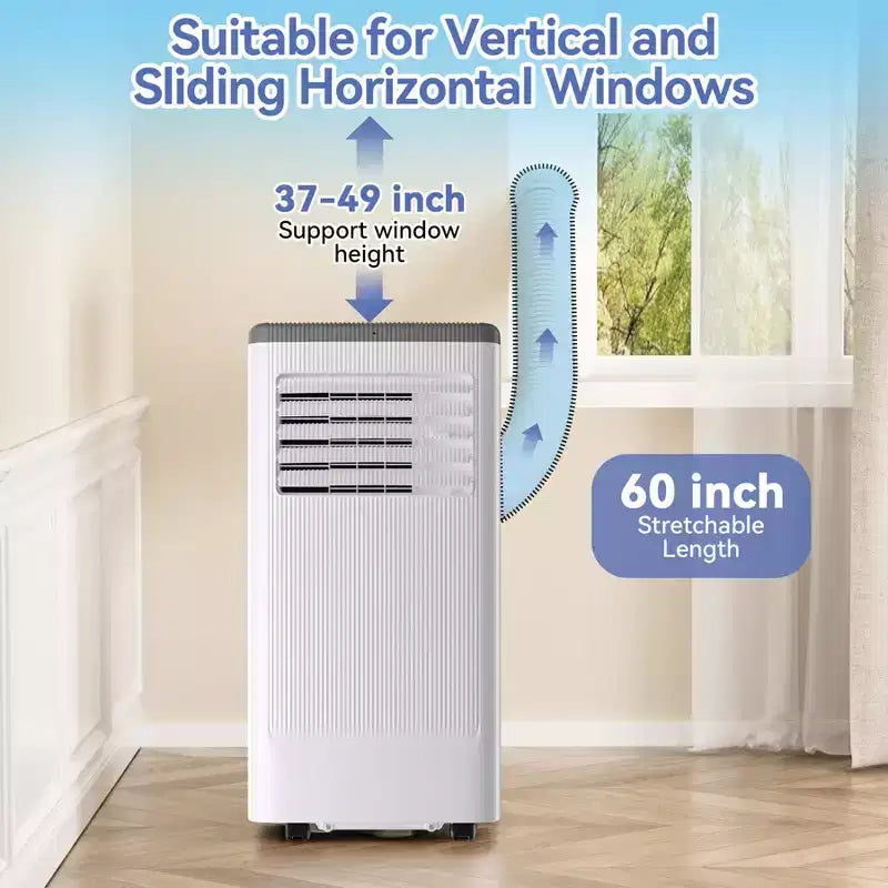 Climatiseur Portable, Flarhetoric 10000 BTU Climatisation/Ventilation/Déshumidification 3 EN 1, Unité AC Portable pour Pièce de 52 m², Unités pour Pièces à Faible Bruit