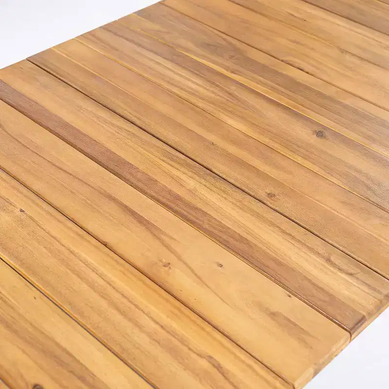Ensemble de salle à manger d'extérieur rustique Christopher Knight Home Irene 9 pièces en bois d'acacia avec chaises à dossier incurvé et coussins