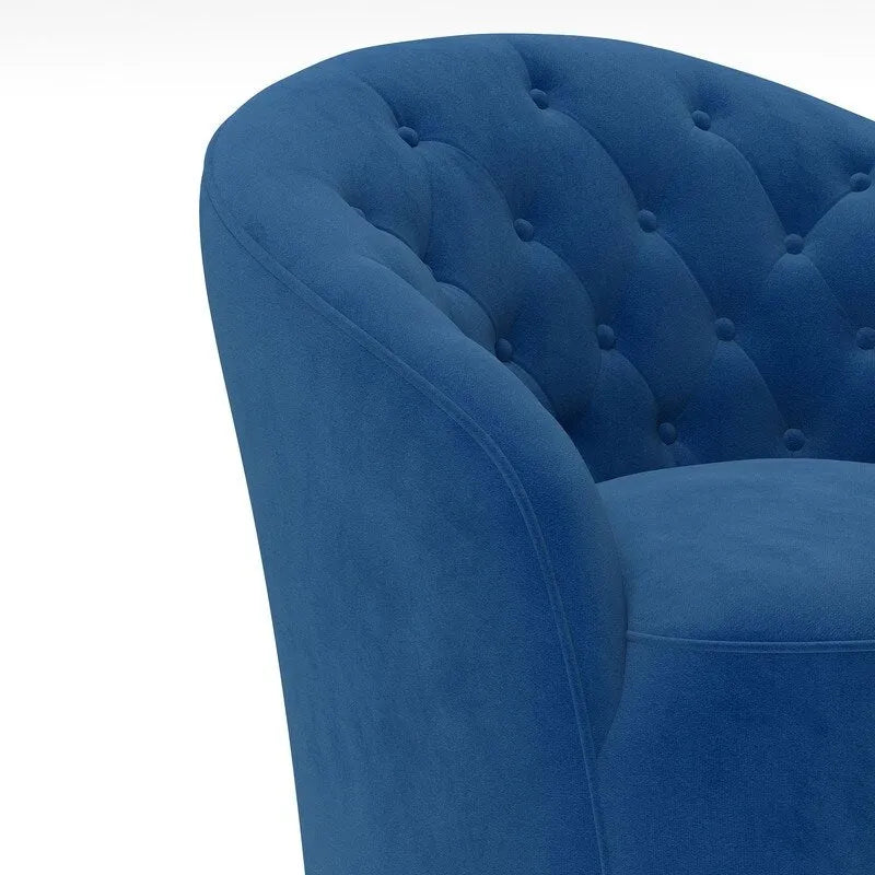 SEYNAR Fauteuil club pivotant à 360 degrés en velours moderne avec dossier capitonné - Lot de 2