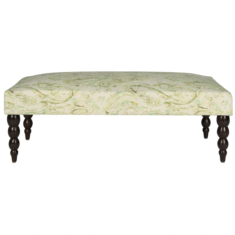 Banc imprimé cachemire vert Alina de SAFAVIEH - 0 - 47 L x 26 P x 16 H - 47Lx26Px16H
