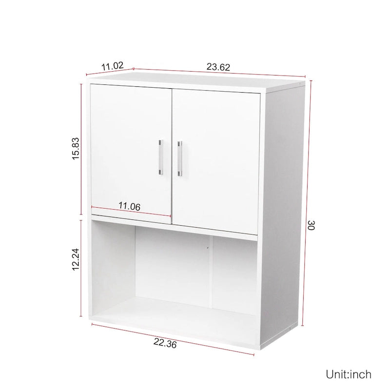 Meuble de rangement mural flottant en bois pour poste de lavage de barbier