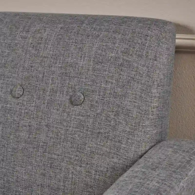 Fauteuil Club en Tissu Mid-Century Moderne Sawyer