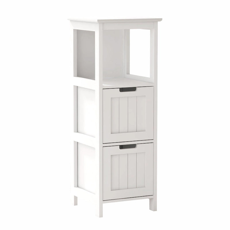 Meuble de salle de bain avec 2 tiroirs et 1 étagère de rangement