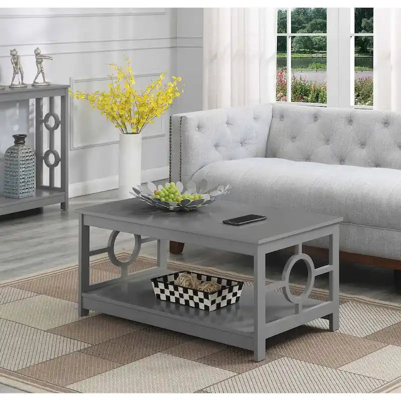  Ring Coffee Table with Shelf