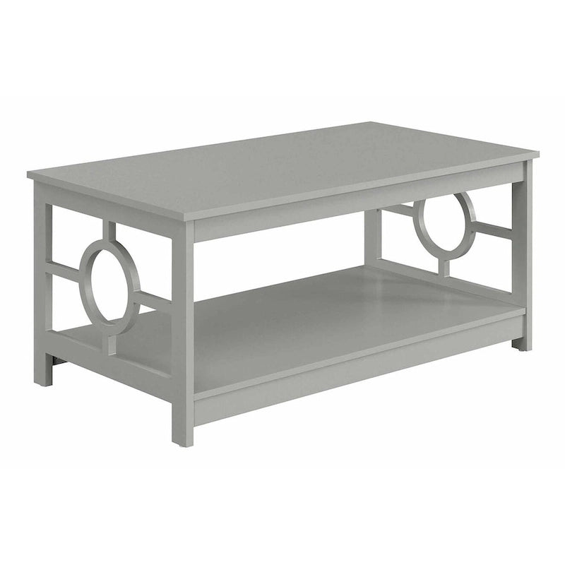 Table basse circulaire avec étagère