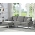 Canapé d'angle rembourré en chenille contemporain