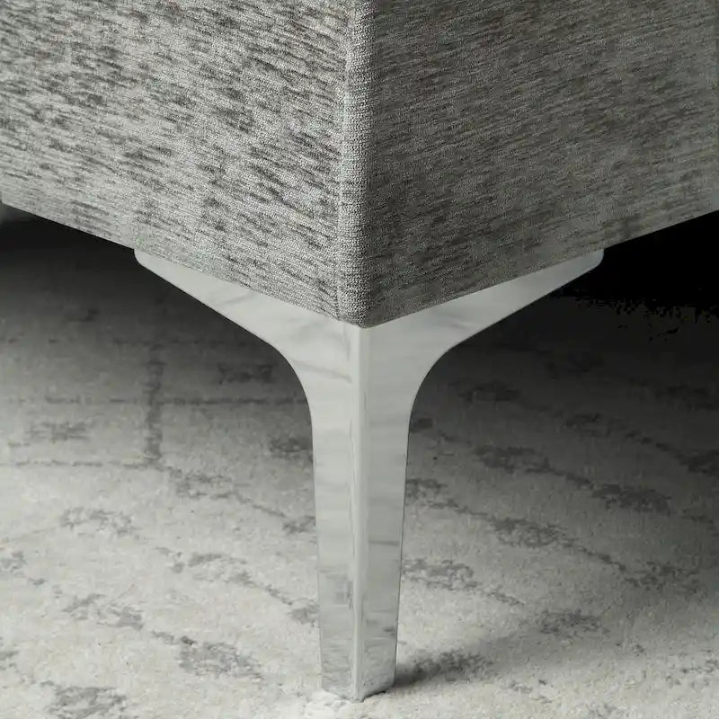 Canapé d'angle rembourré en chenille contemporain