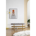 Bout de banc capitonné en velours pour salon/chambre