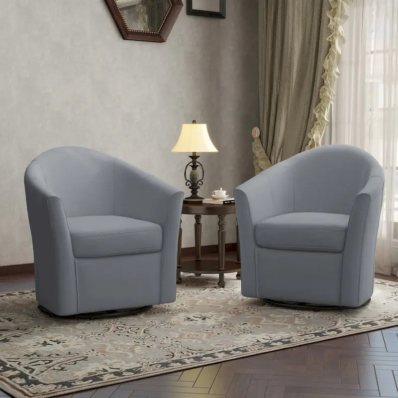 Fauteuil pivotant avec base en métal 78 cm (L) x 76 cm (H) x 70 cm (P)