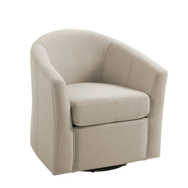 Fauteuil pivotant avec base en métal 78 cm (L) x 76 cm (H) x 70 cm (P)