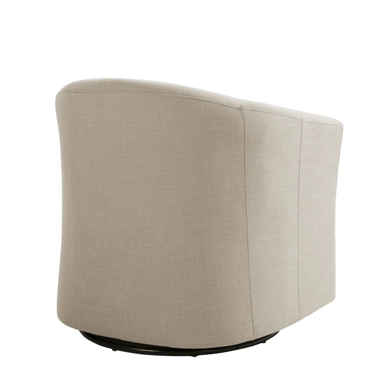 Fauteuil pivotant avec base en métal 78 cm (L) x 76 cm (H) x 70 cm (P)