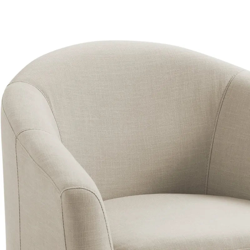 Fauteuil pivotant avec base en métal 78 cm (L) x 76 cm (H) x 70 cm (P)