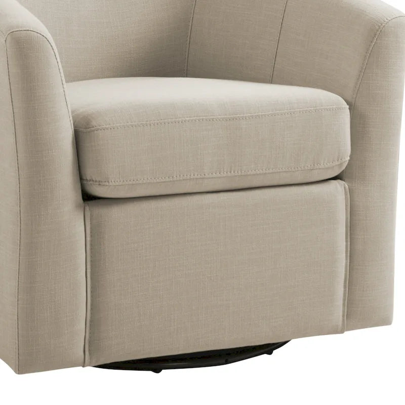 Fauteuil pivotant avec base en métal 78 cm (L) x 76 cm (H) x 70 cm (P)