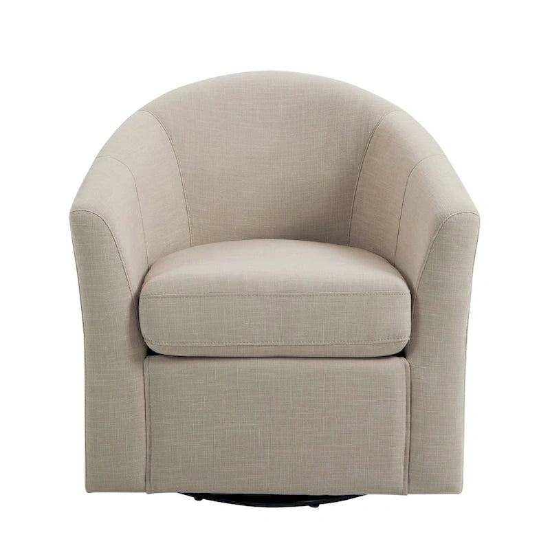 Fauteuil pivotant avec base en métal 78 cm (L) x 76 cm (H) x 70 cm (P)