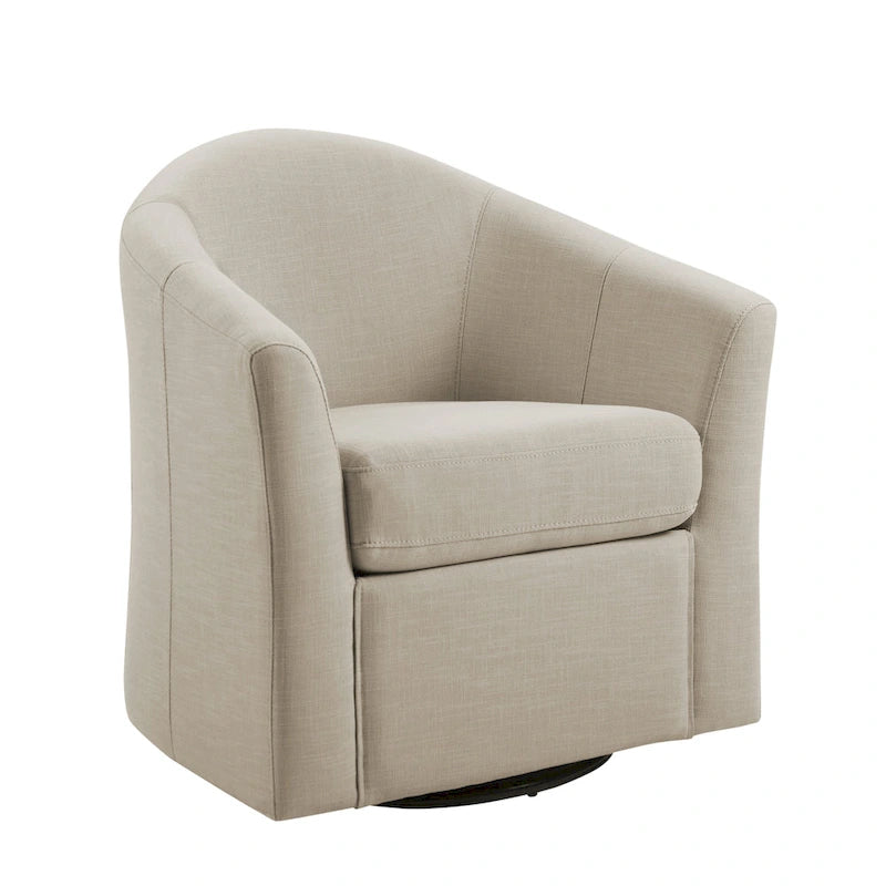 Fauteuil pivotant avec base en métal 78 cm (L) x 76 cm (H) x 70 cm (P)