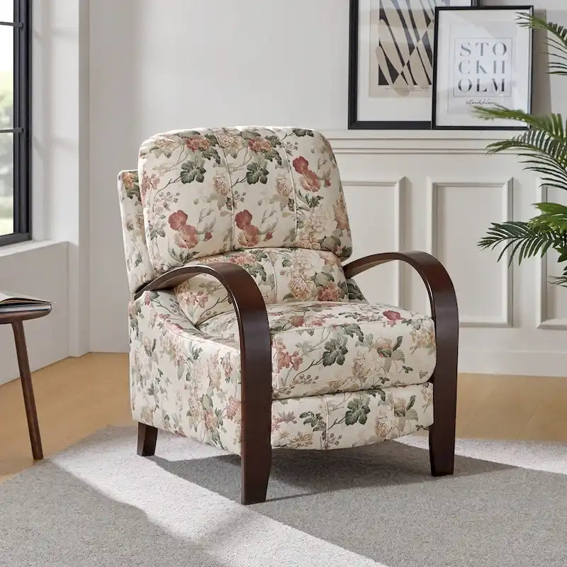 Fauteuil inclinable manuel en cuir véritable Rita
