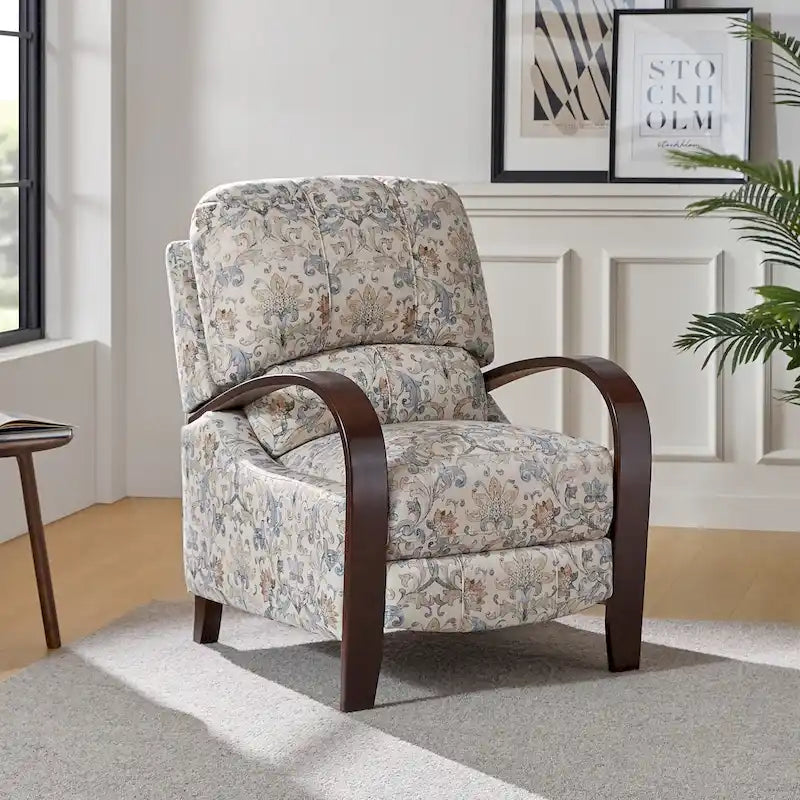 Fauteuil inclinable manuel en cuir véritable Rita