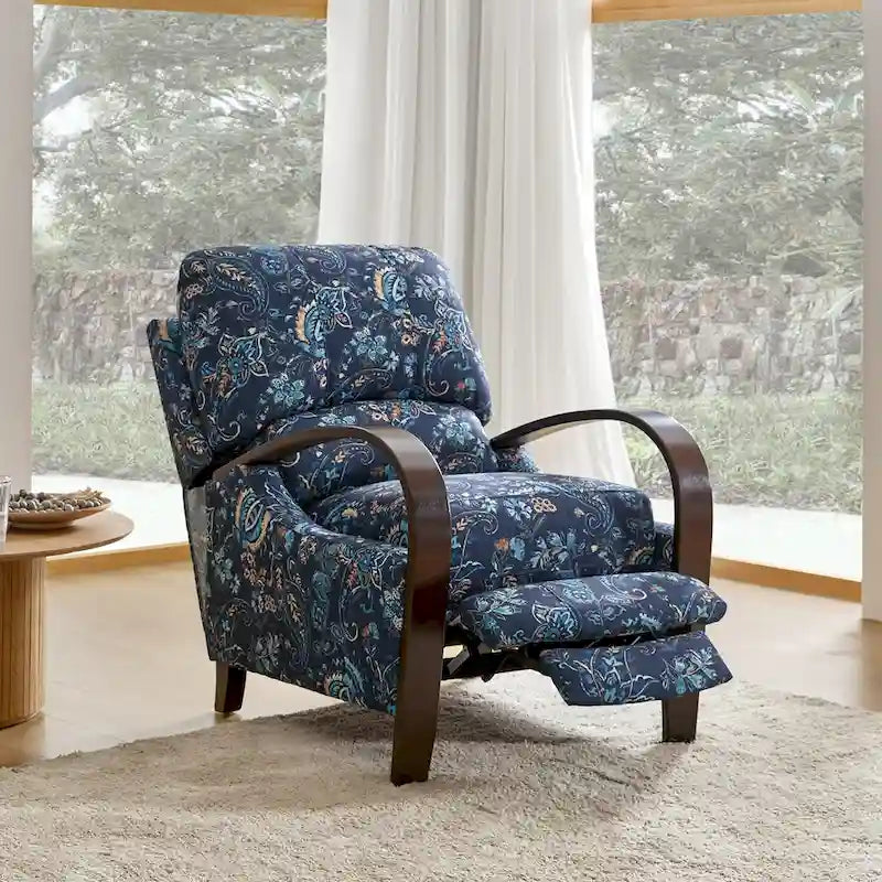 Fauteuil inclinable manuel en cuir véritable Rita