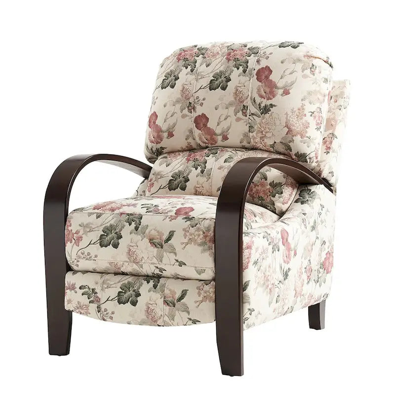 Fauteuil inclinable manuel en cuir véritable Rita