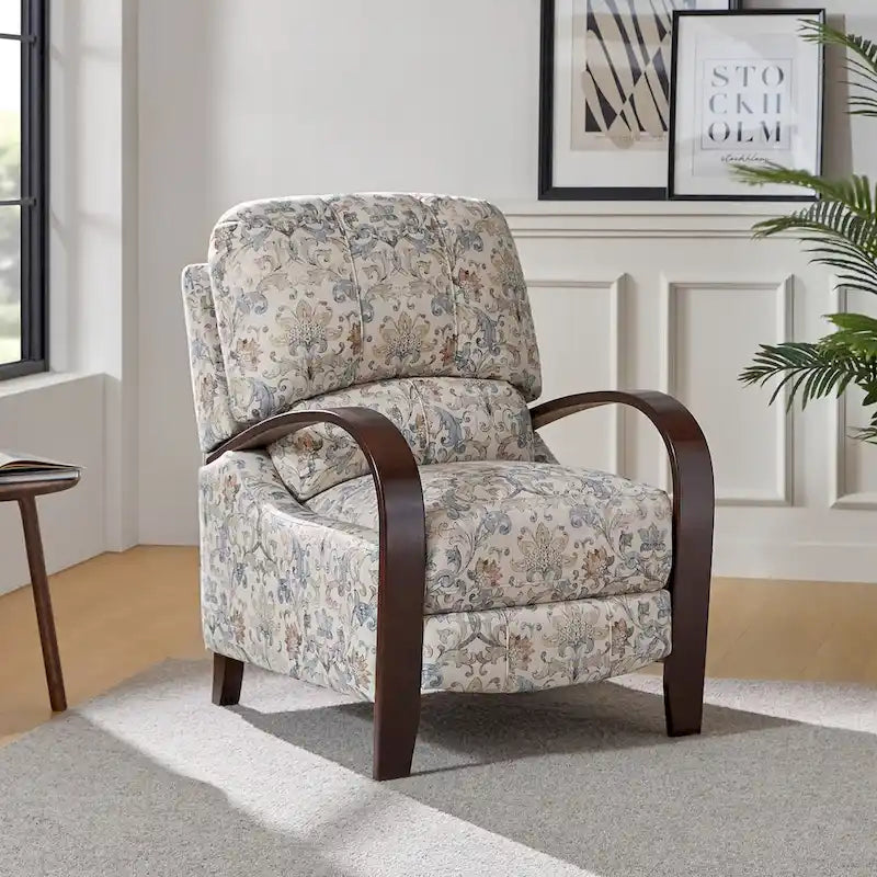 Fauteuil inclinable manuel en cuir véritable Rita