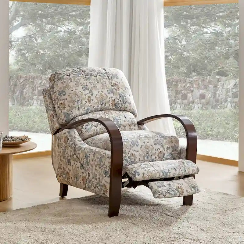 Fauteuil inclinable manuel en cuir véritable Rita