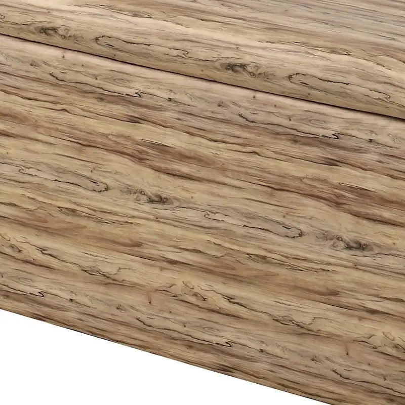 Banc de rangement et pouf à carreaux taupe et bleu, ensemble de trois pièces