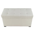Banc de rangement capitonné 8 boutons Angela