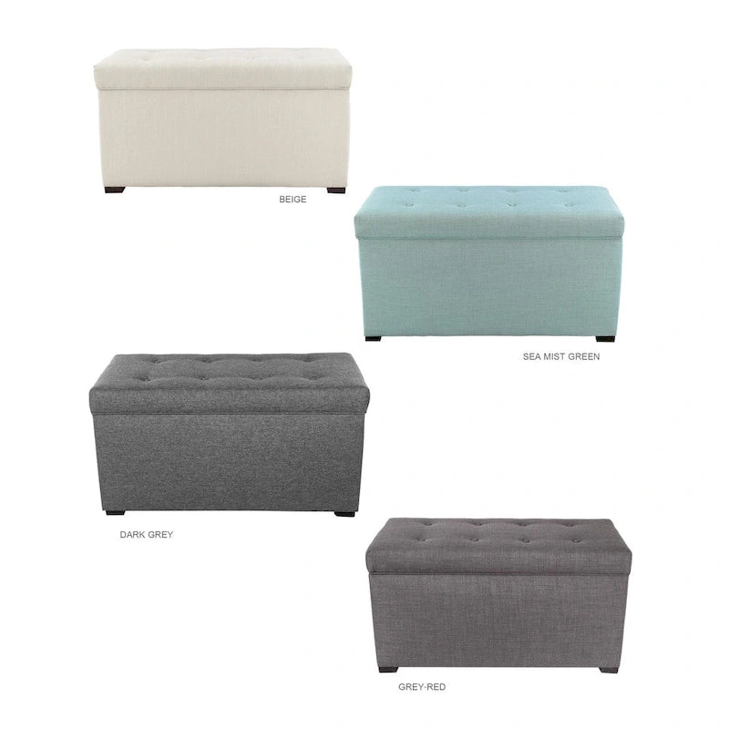 Banc de rangement capitonné 8 boutons Angela