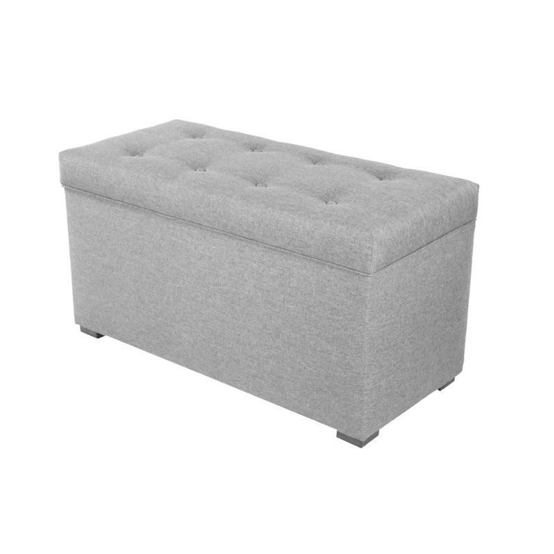 Banc de rangement capitonné 8 boutons Angela