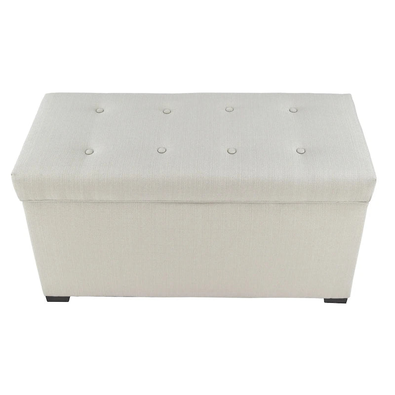 Banc de rangement capitonné 8 boutons Angela