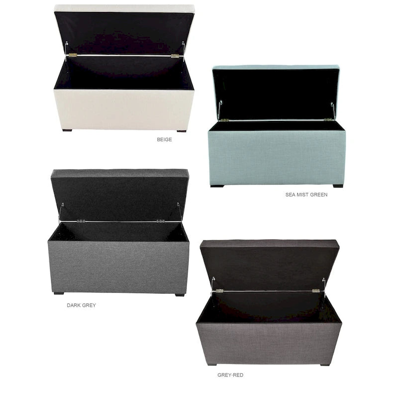 Banc de rangement capitonné 8 boutons Angela